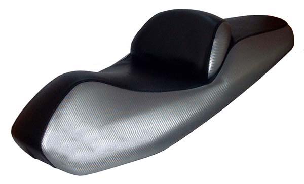 Honda Reflex Scooter Seat Cover Black and Silver Carbon Fiber